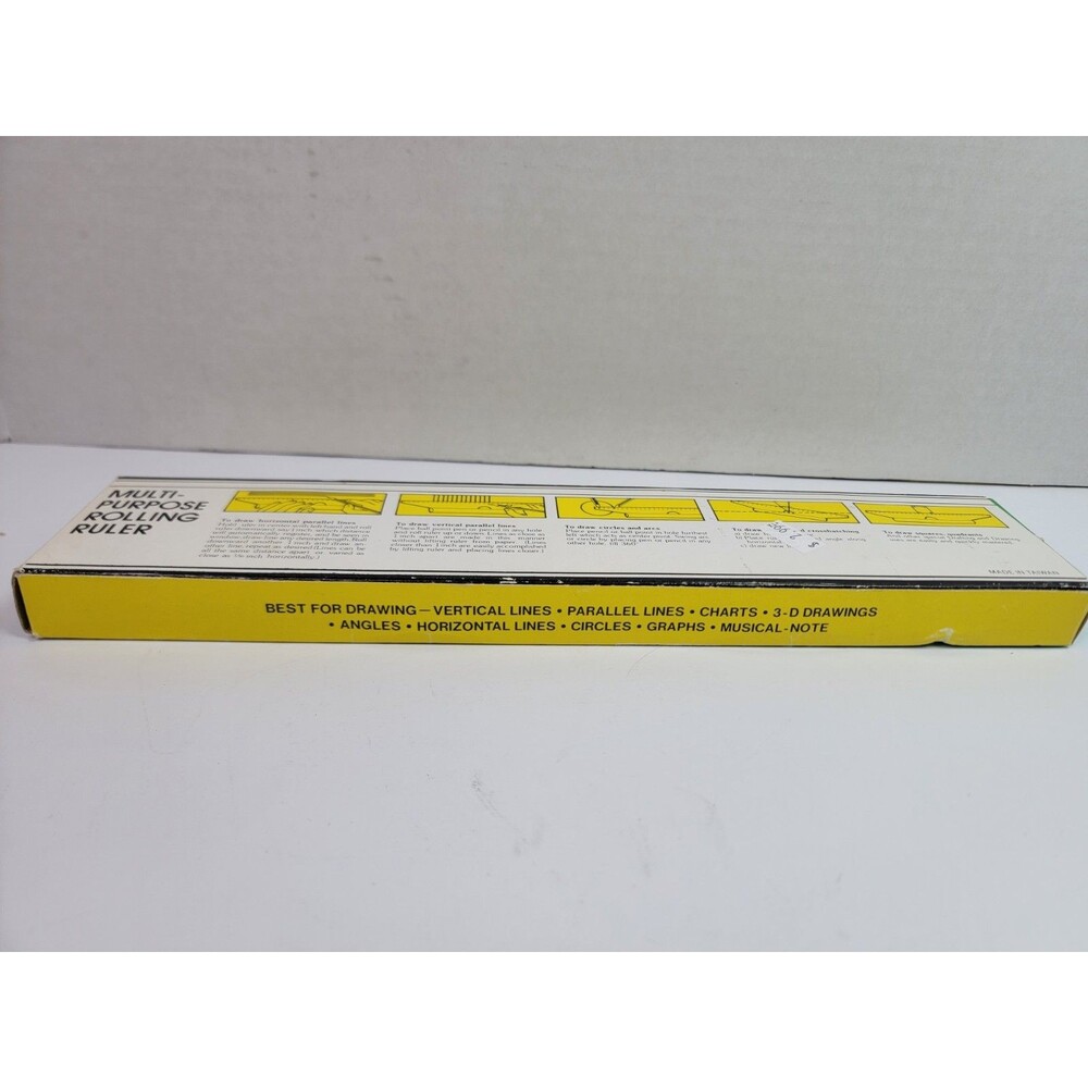 Multi-Purpose Rolling Ruler Drafting Tool 12” Parallel Circle Graph Musical Note - Picture 4 of 6